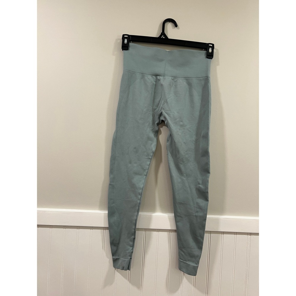 SET Active Leggings Activewear Workout Light Green Blue Women Size Large